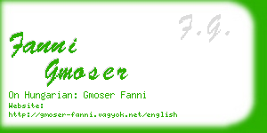 fanni gmoser business card